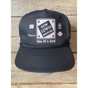 Vtg Dow Lewis Motors Snapback‎ Hat Black GMC Pontiac Buick Nissan Yuba City, CA